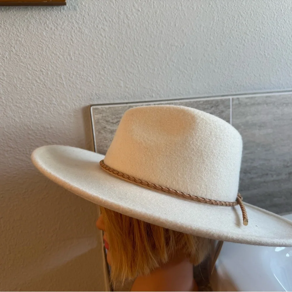 Lucky Cream Braided Trim Western Hat
